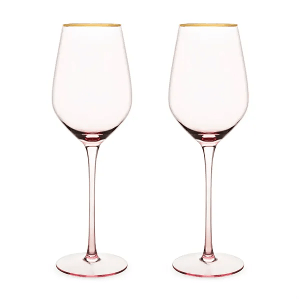 Rose Crystal White Wine Glass Set