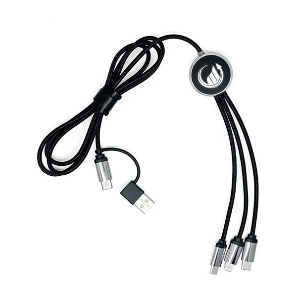 Illum 3-in-1 Light-up Charging Cable With Dual Outputs