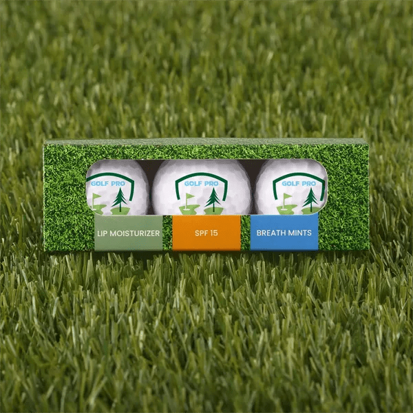 3 Pack Golf Ball Lip Moisturizer, Mints & Spf15 Lip Moisturi