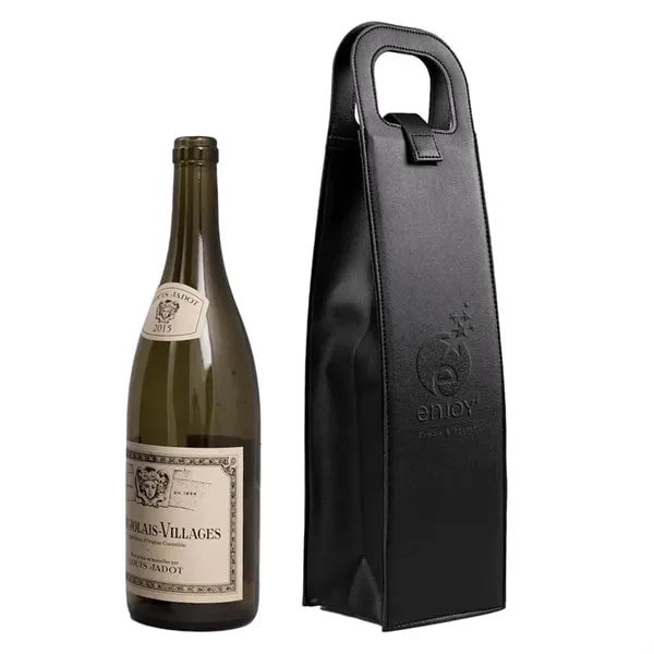 Vegan Leather Wine Bottle Tote