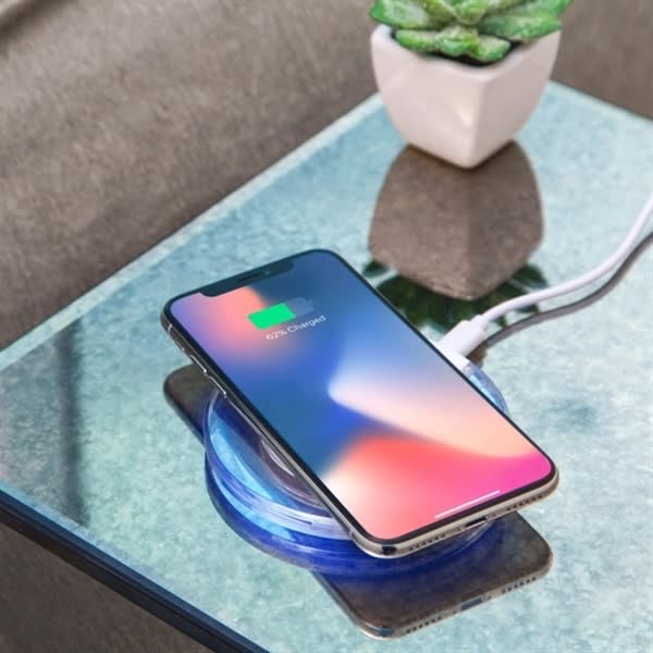 15w Ultra-slim Ufo Shape Crystal Wireless Charging Pad