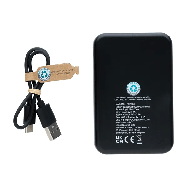 Rcs Recycled Plastic 5.000 Mah Powerbank