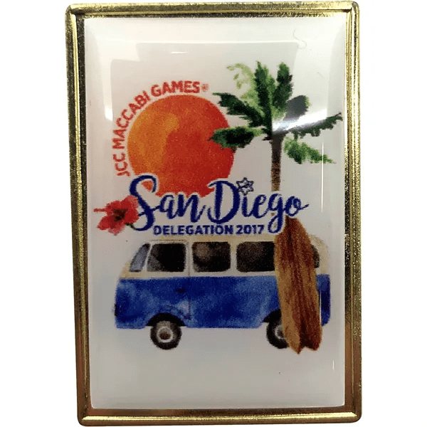 1 1/4" W X 1" H Rectangle Vertical Digistock Lapel Pins