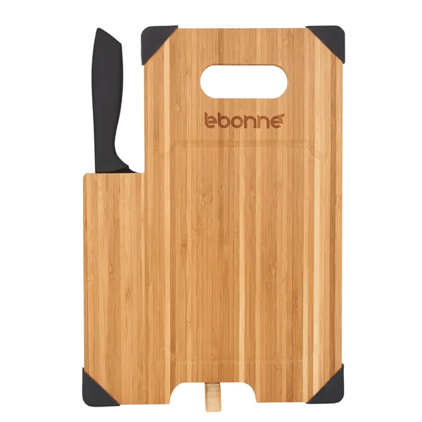 Bamboo Cutting Board With Knife