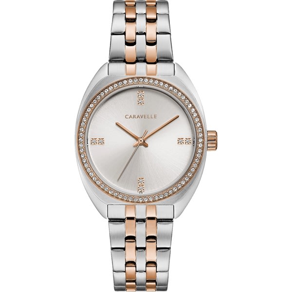 Ladies Retro Two Tone Rose & Silver Bracelet Watch