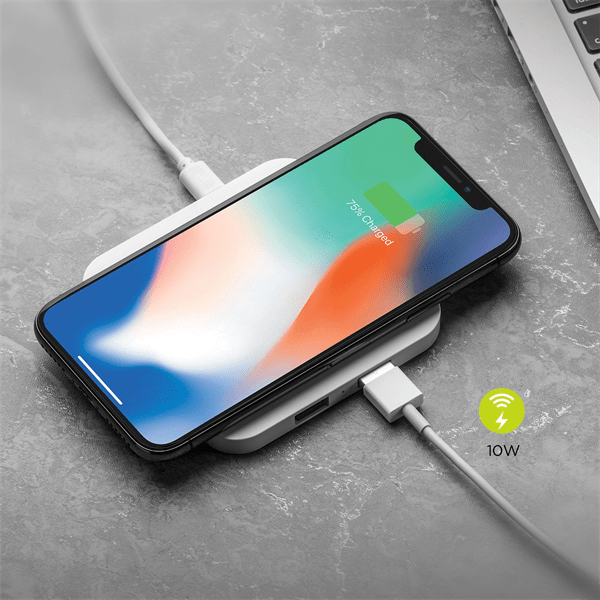 10w Wireless Charging With Dual Usb Port