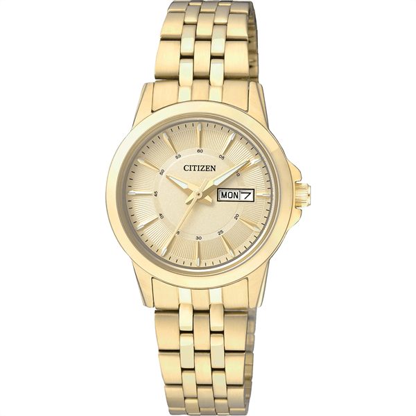 Citizen Ladies' Quartz Watch, Gold-tone Ss Case & Bracelet