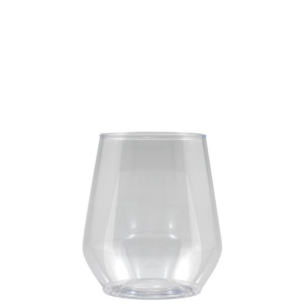 12 Oz Clear Plastic Stemless Glass - Digital