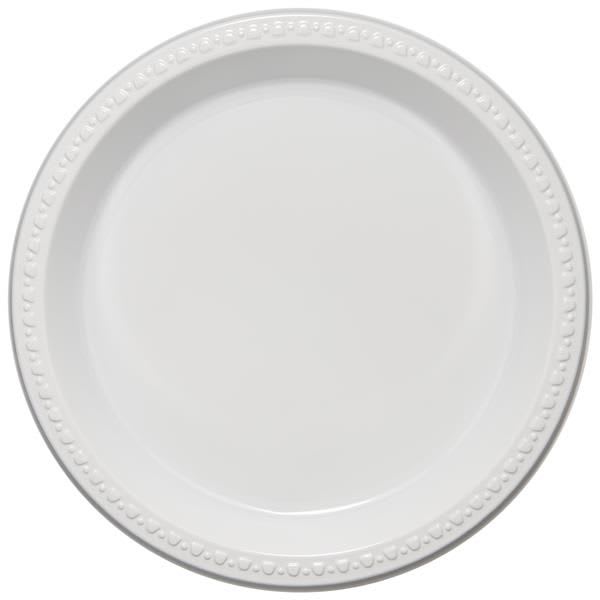 10" Plastic Plate - White - Tradition