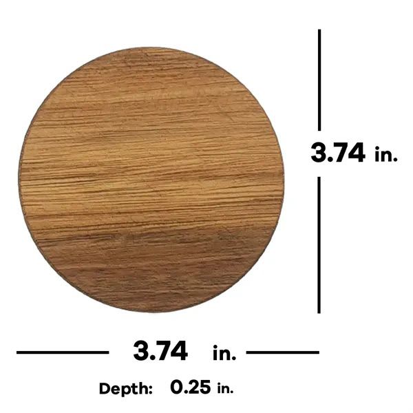 Acacia Wood Round Coaster Set