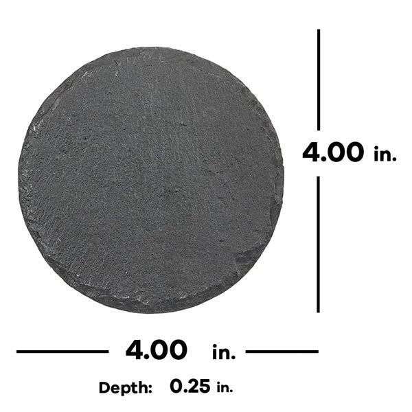 4" Round Slate Coaster