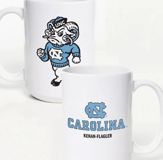 Branded university ceramic mugs with school logos