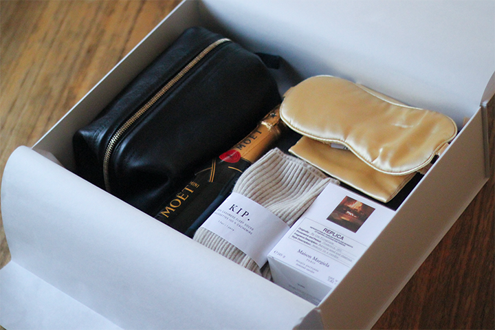 Custom inserts and product layout inside the SkinCeuticals gift box