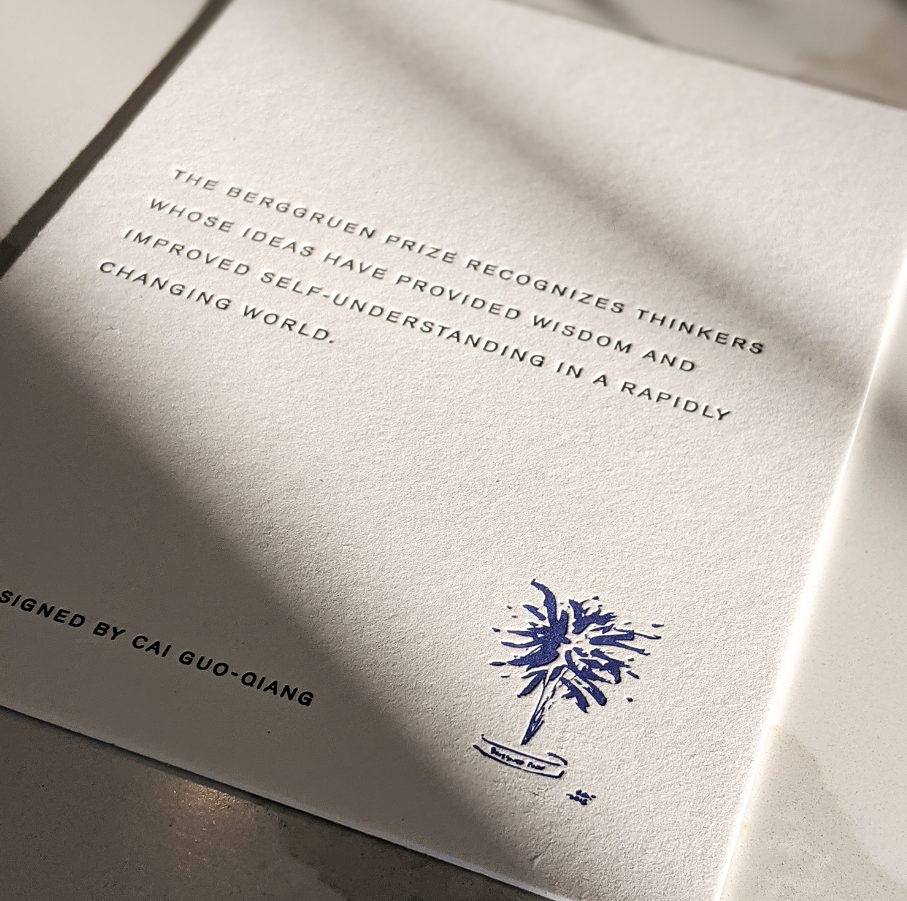 Completed Berggruen Prize invitation package with all components