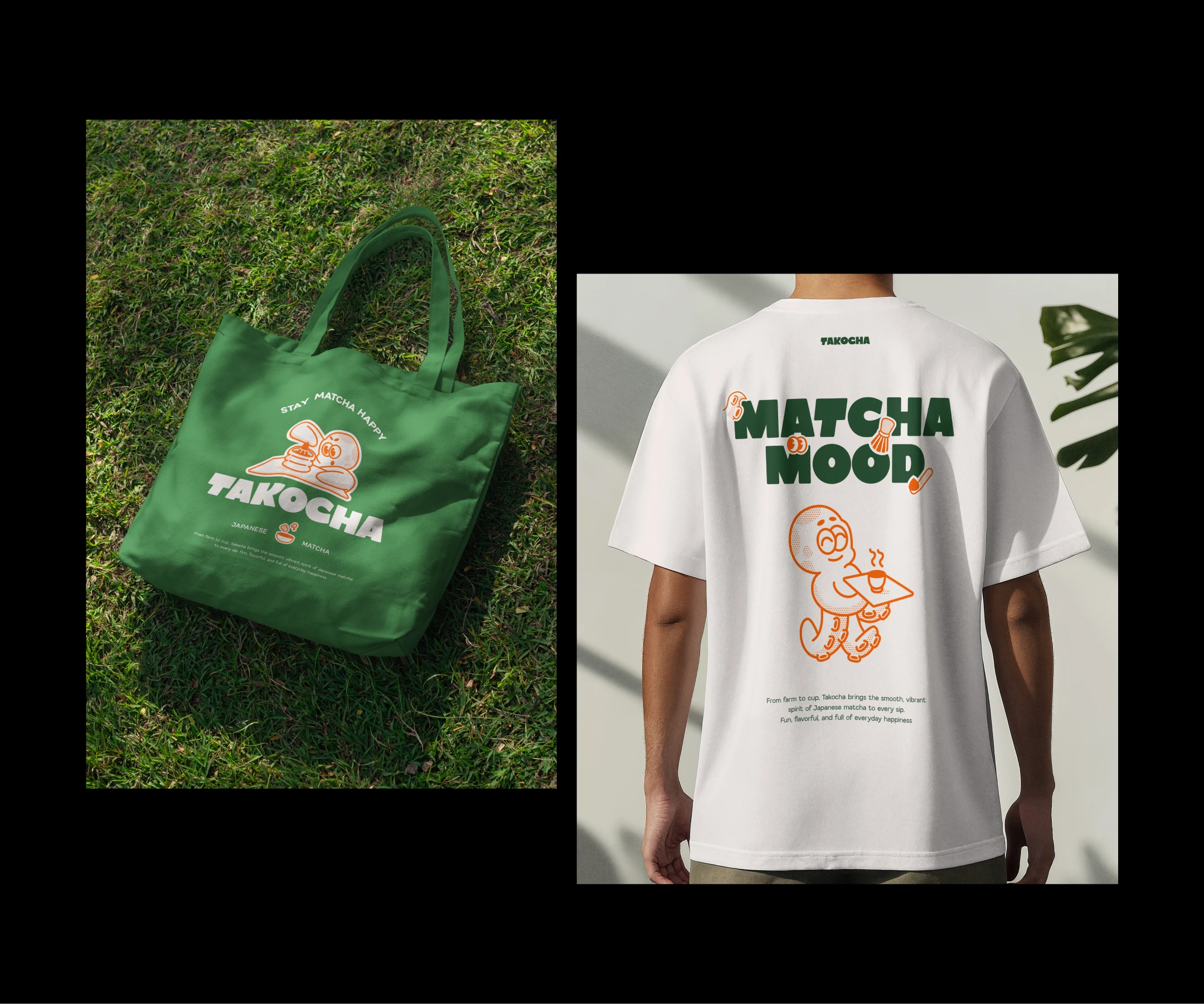 Stack of colorful branded notebooks with bold typography