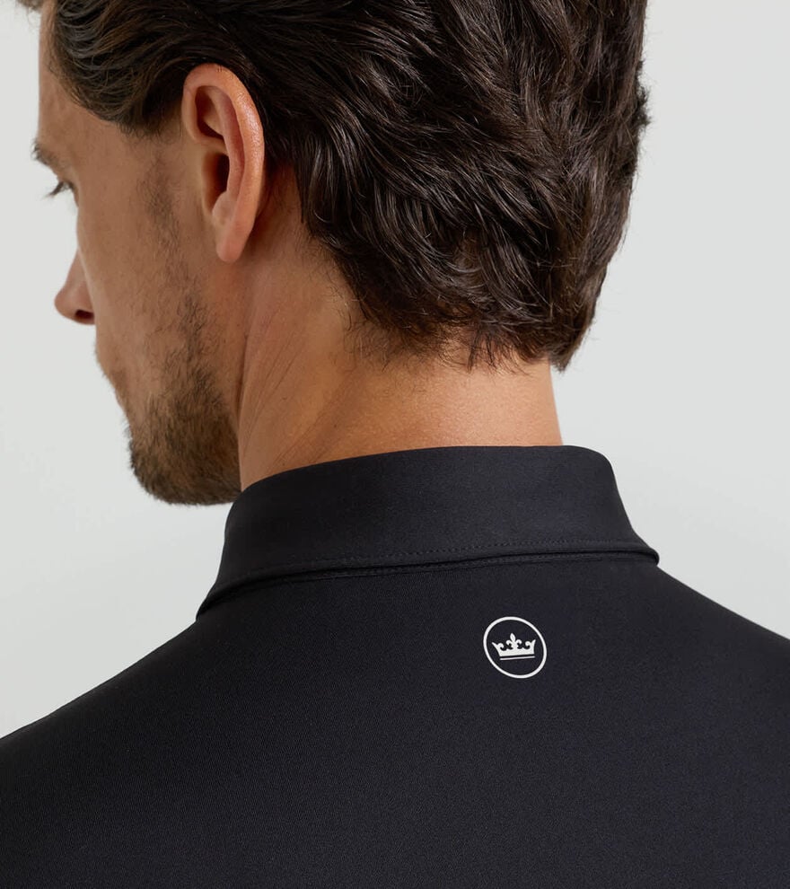 Peter Millar Men's Solid Performance Polo - Self Collar view 6