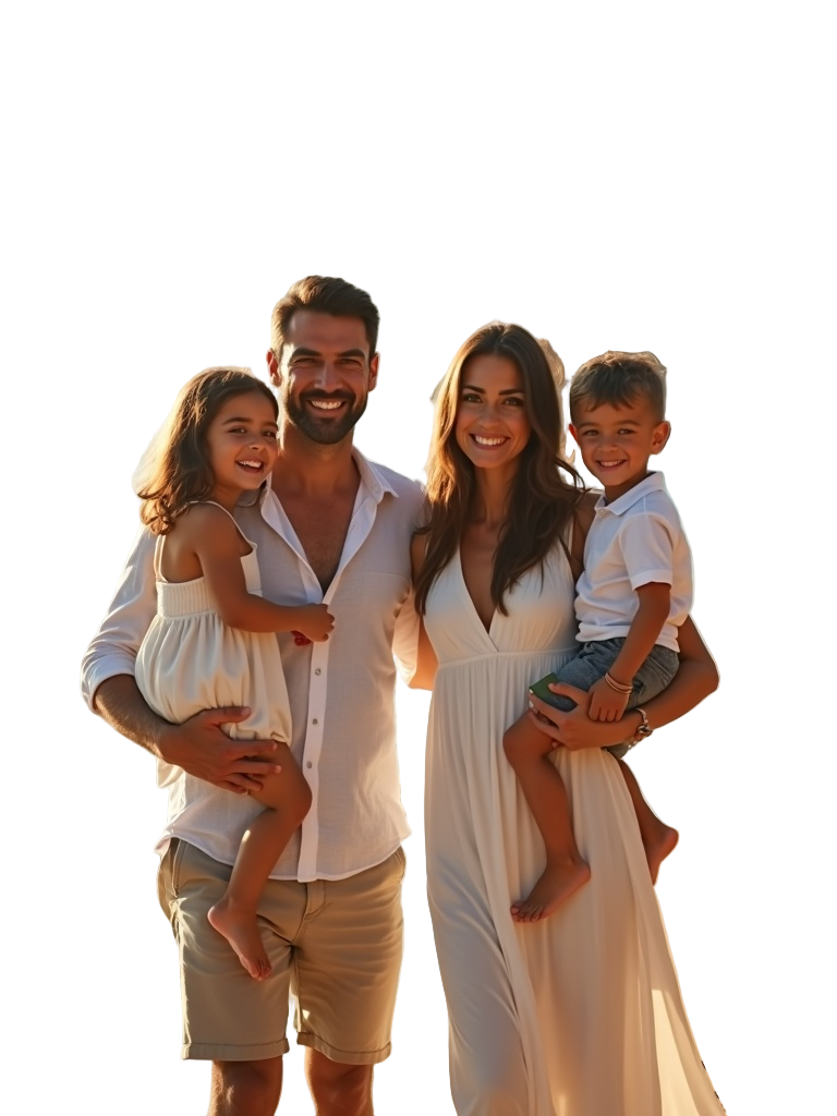 Halkidiki'de Türk ailesi