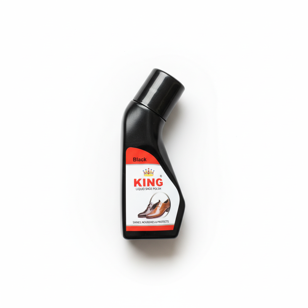 King Liquid Shoe Polish – Instant Shine Black Leather Polish