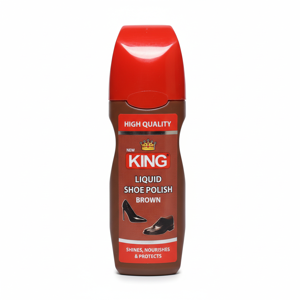 King Premium Brown Liquid Shoe Polish