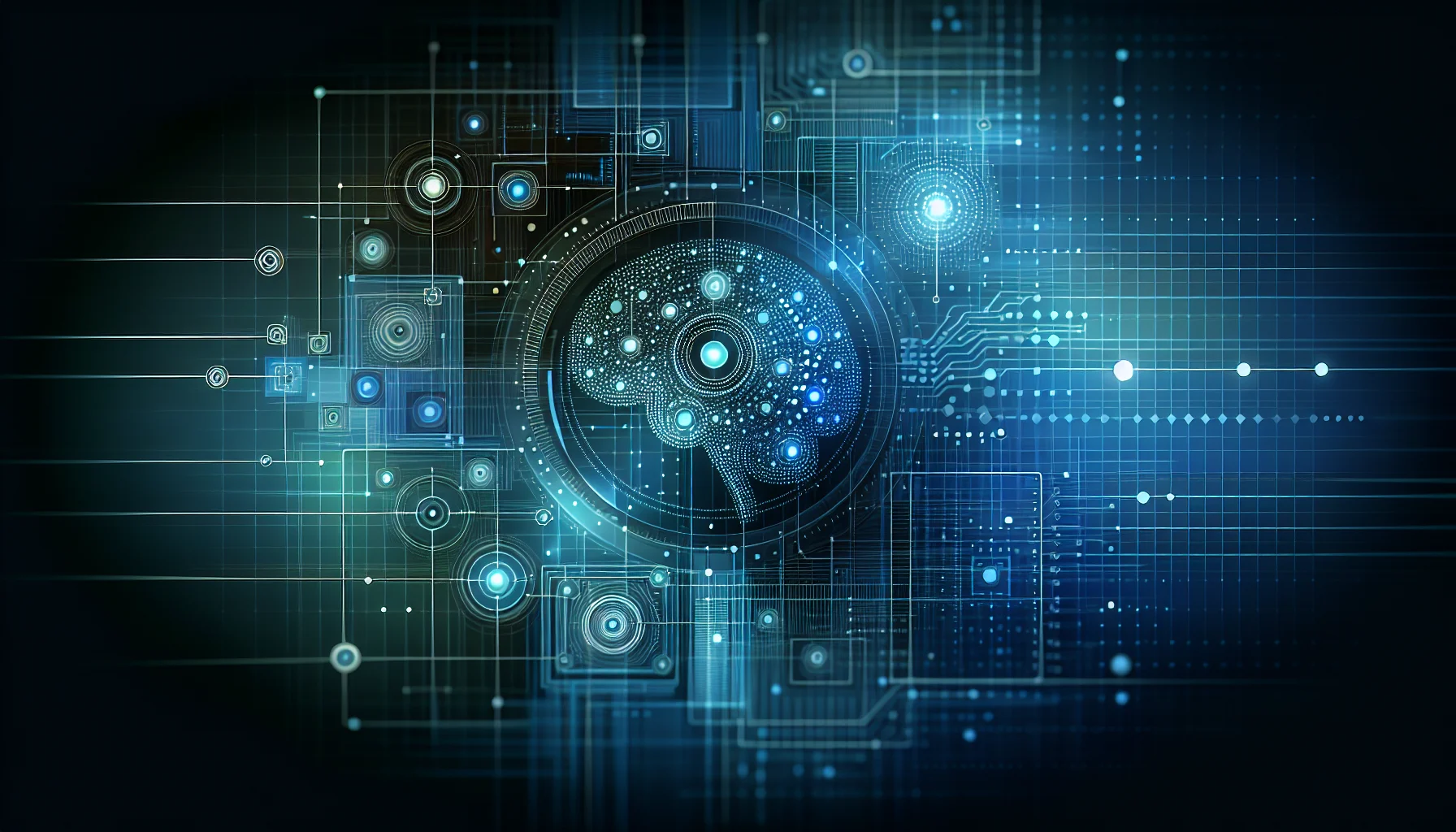 Conceptual image of AI innovation in 2025