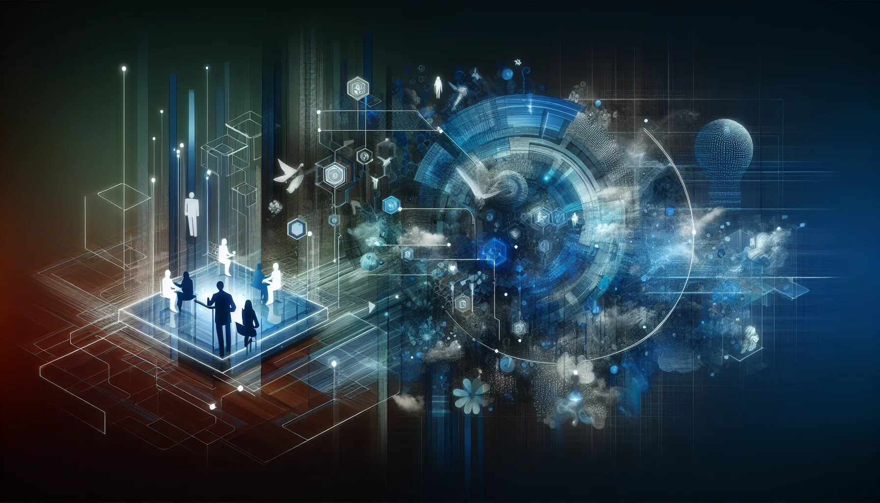 Team collaborating over design and development