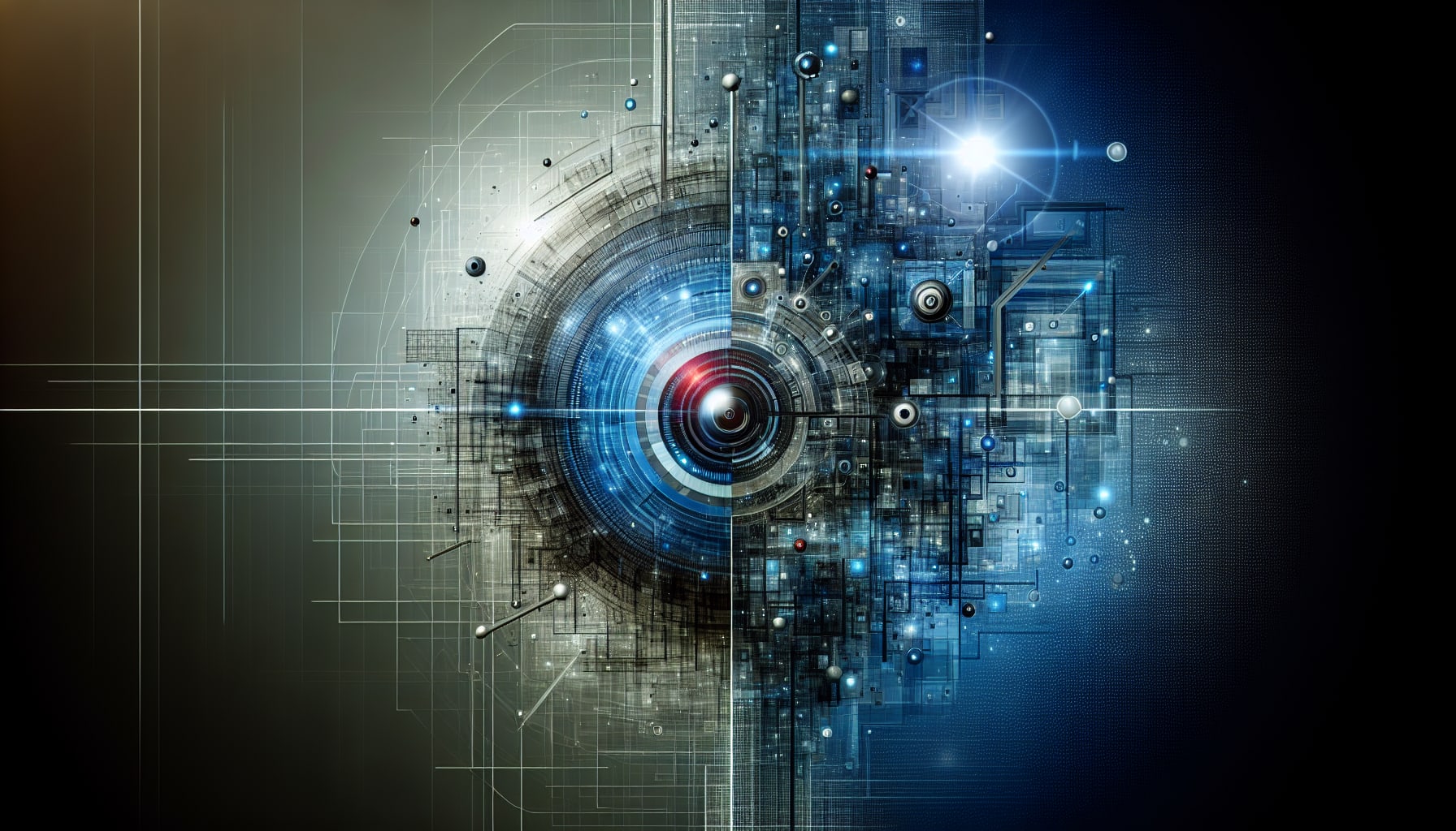 Depiction of autonomous AI systems in a business environment