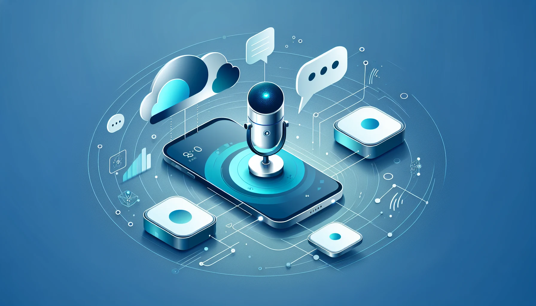 Illustration of voice AI deployment on mobile devices