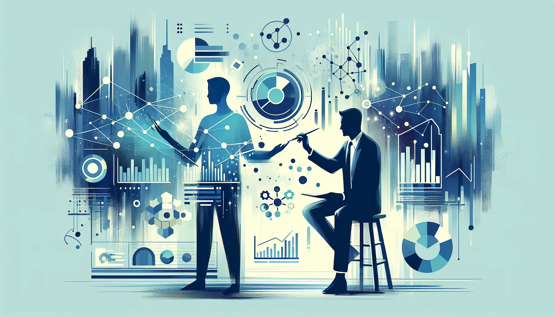 Visualization of predictive analytics trends in 2025