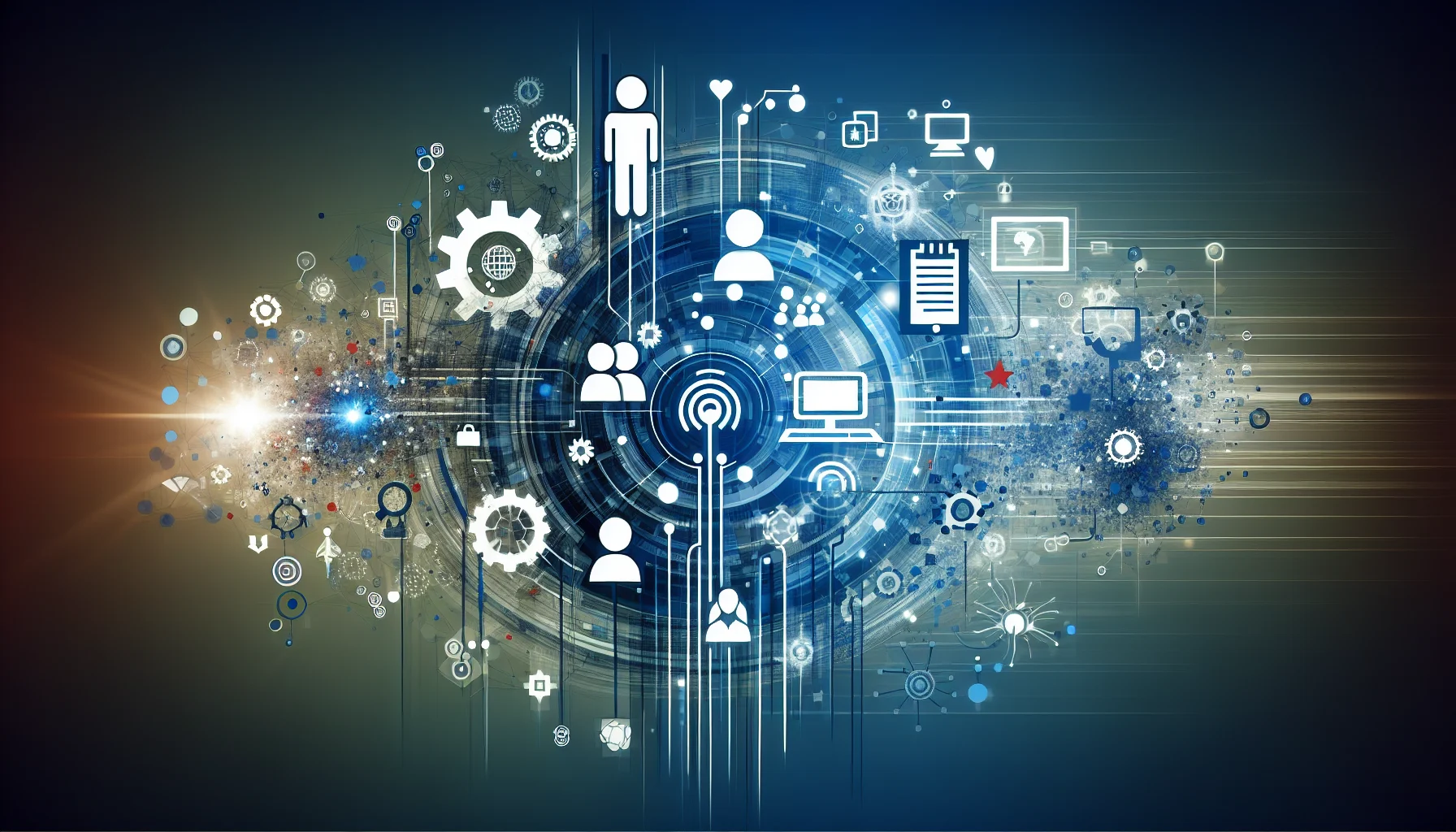 AI agents with different specialties collaborating in a business workflow