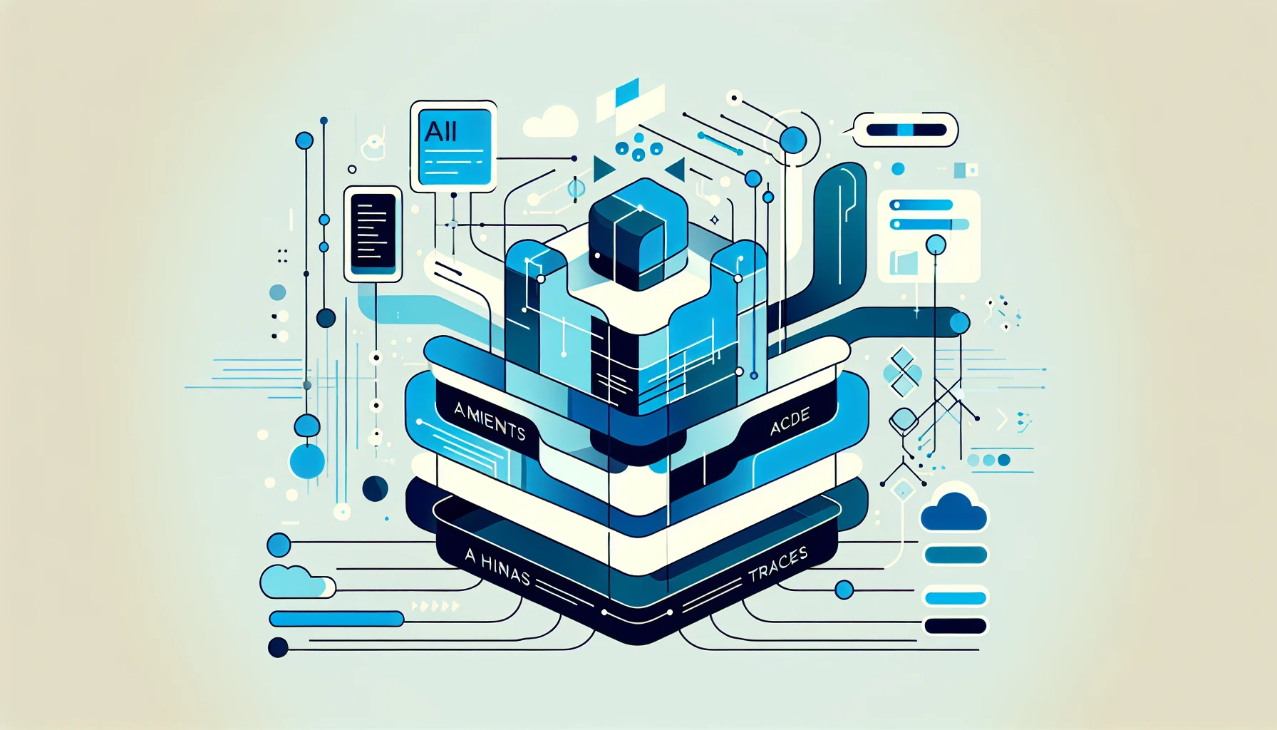 Conceptual visualization of AI harness engineering architecture for enterprise systems