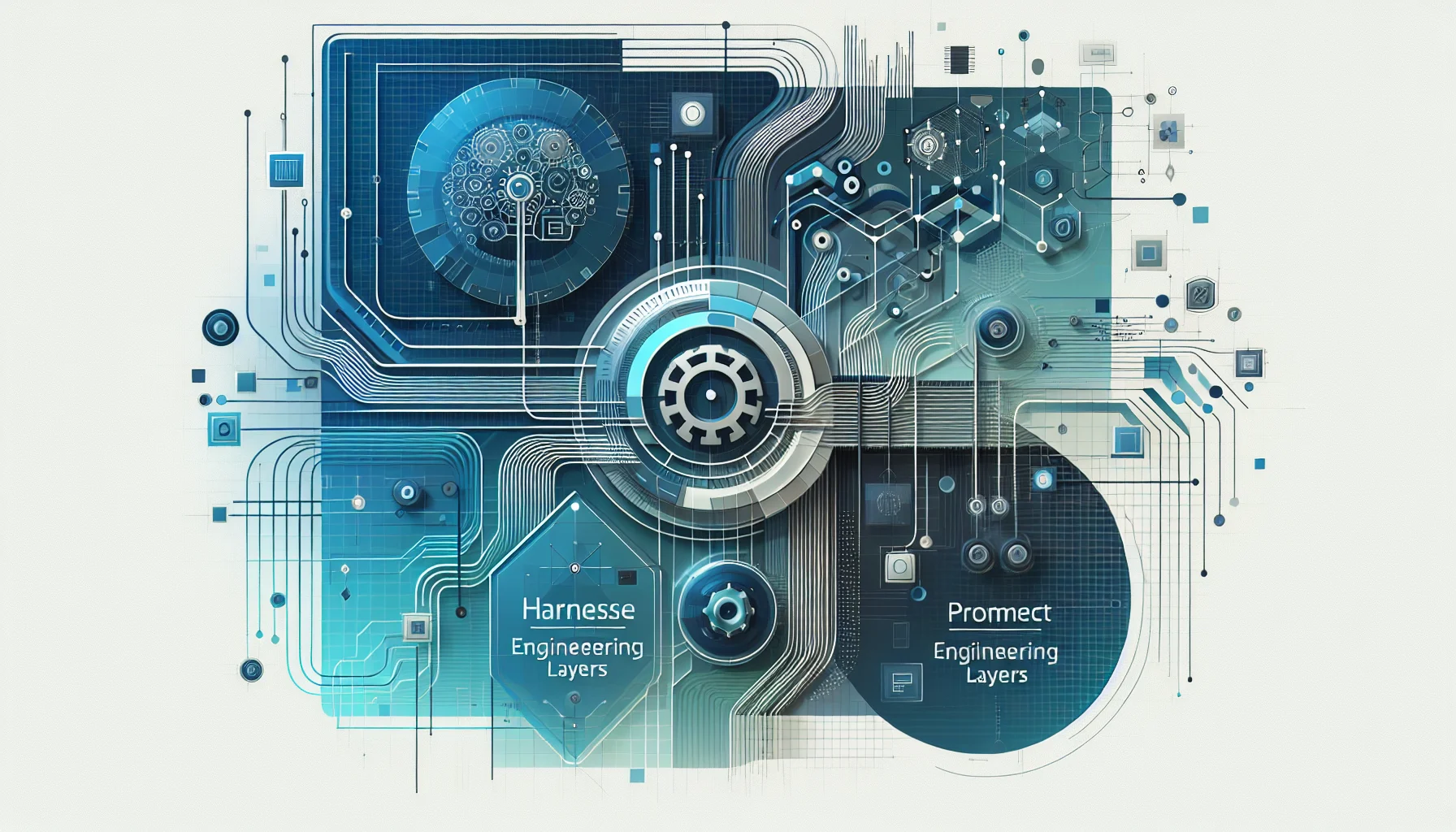 Diagram comparing harness and prompt engineering layers in AI