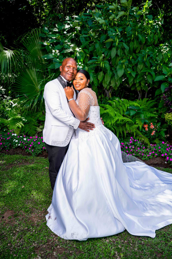 The couple in their fairytale moment