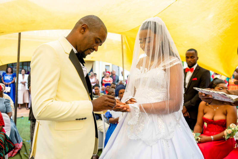 Couple in their 'I do moment!'