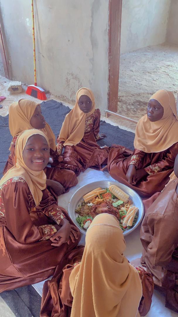 Muslim children studying