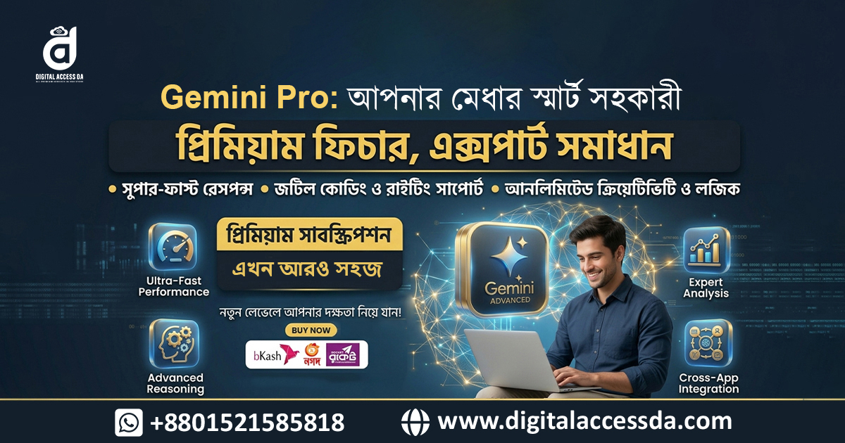 Google Gemini Pro: আপনার মেধার স্মার্ট সহকারী এবং গুগলের সবথেকে শক্তিশালী AI!