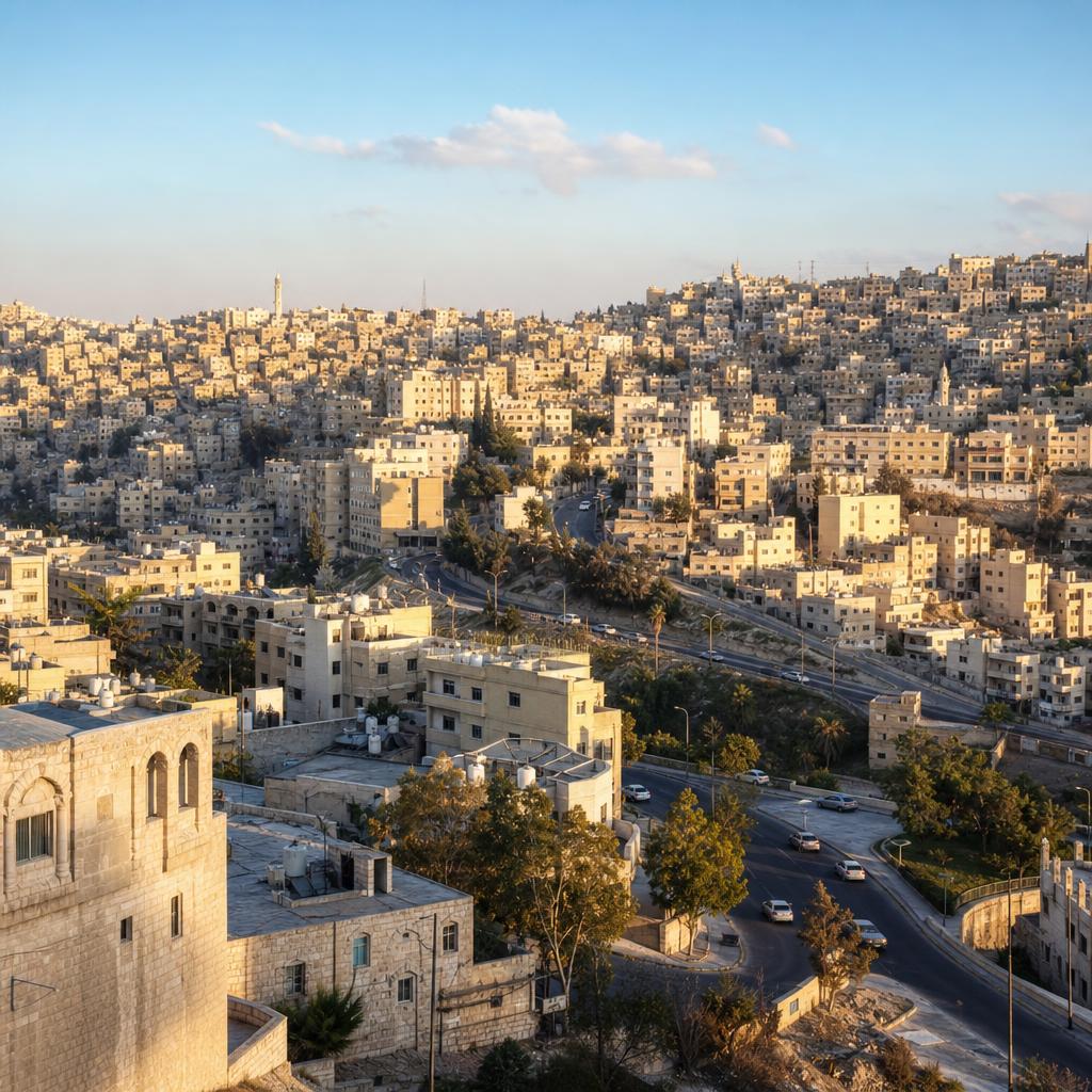 Downtown Amman on its limestone hills