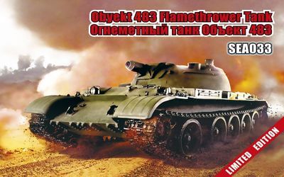 Огнеметный танк Объект 483 в масштабе 1/72