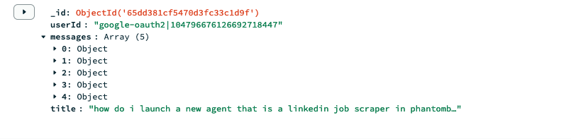 MongoDB Screenshot