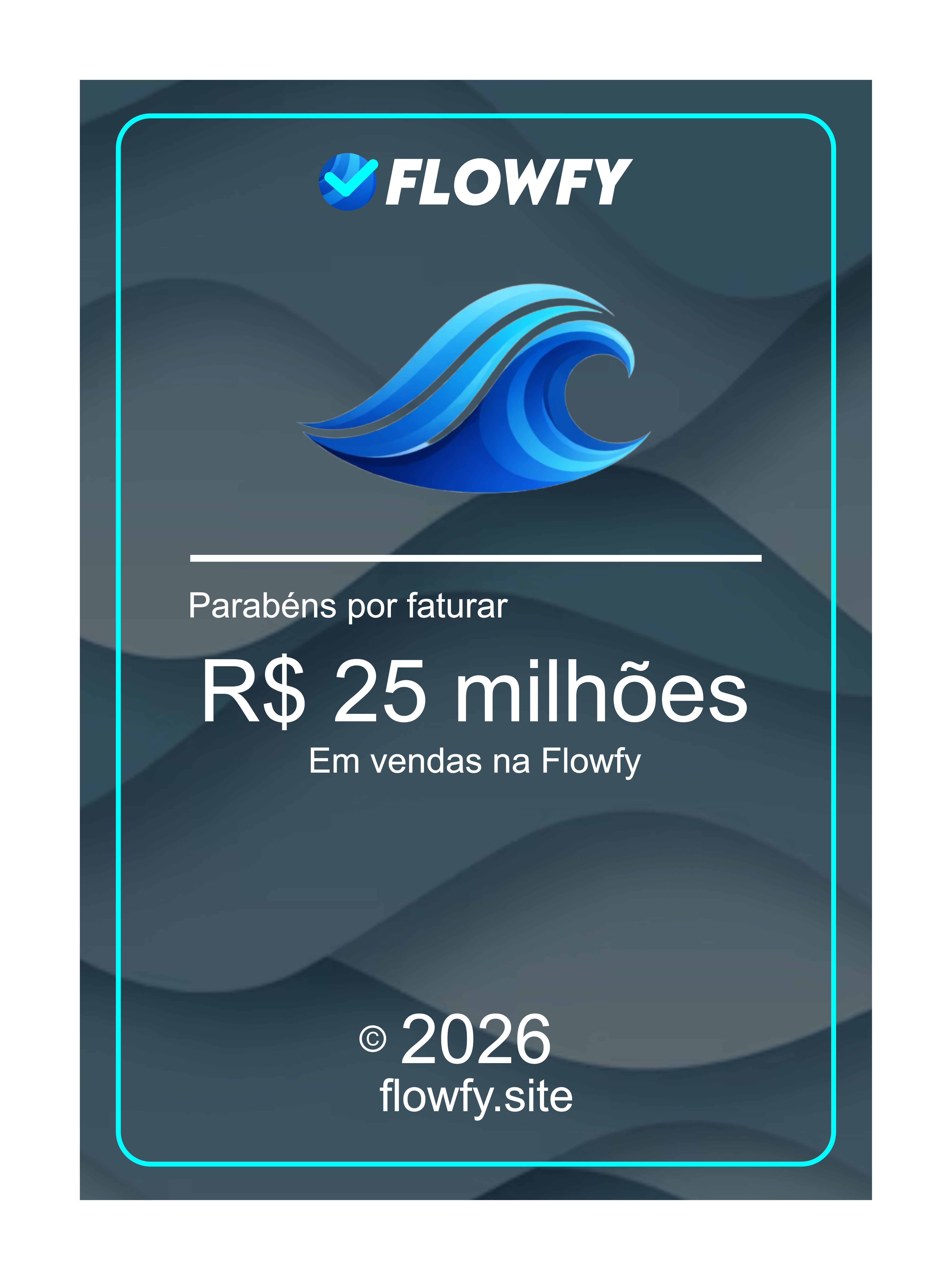Placa de premiação Flowfy