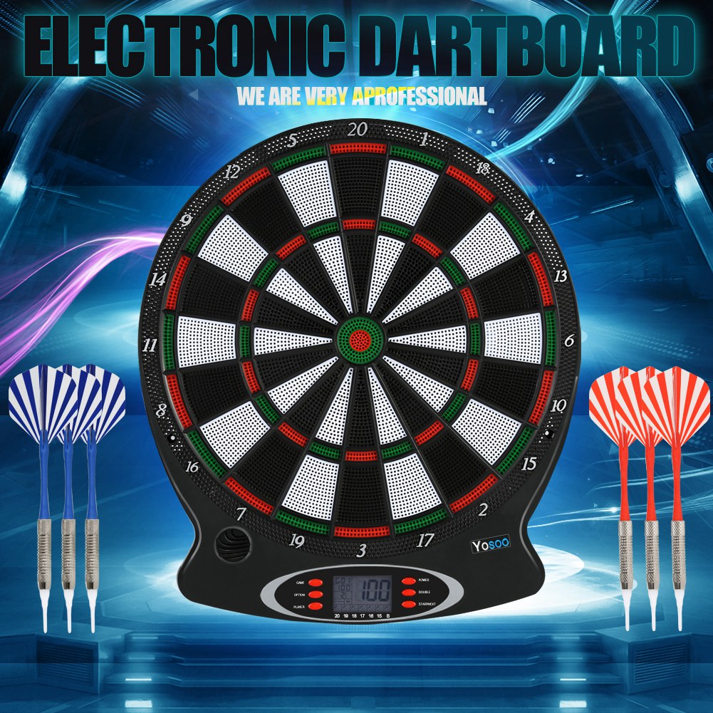 Dart Board Set, doppio lato 15 pollici Dartboard Gioco con 6 freccette in  ottone-plastica, uomo Cave Stuff per adulti, bar, sale giochi, biliardo  Camere, famiglia Tempo libero Spo