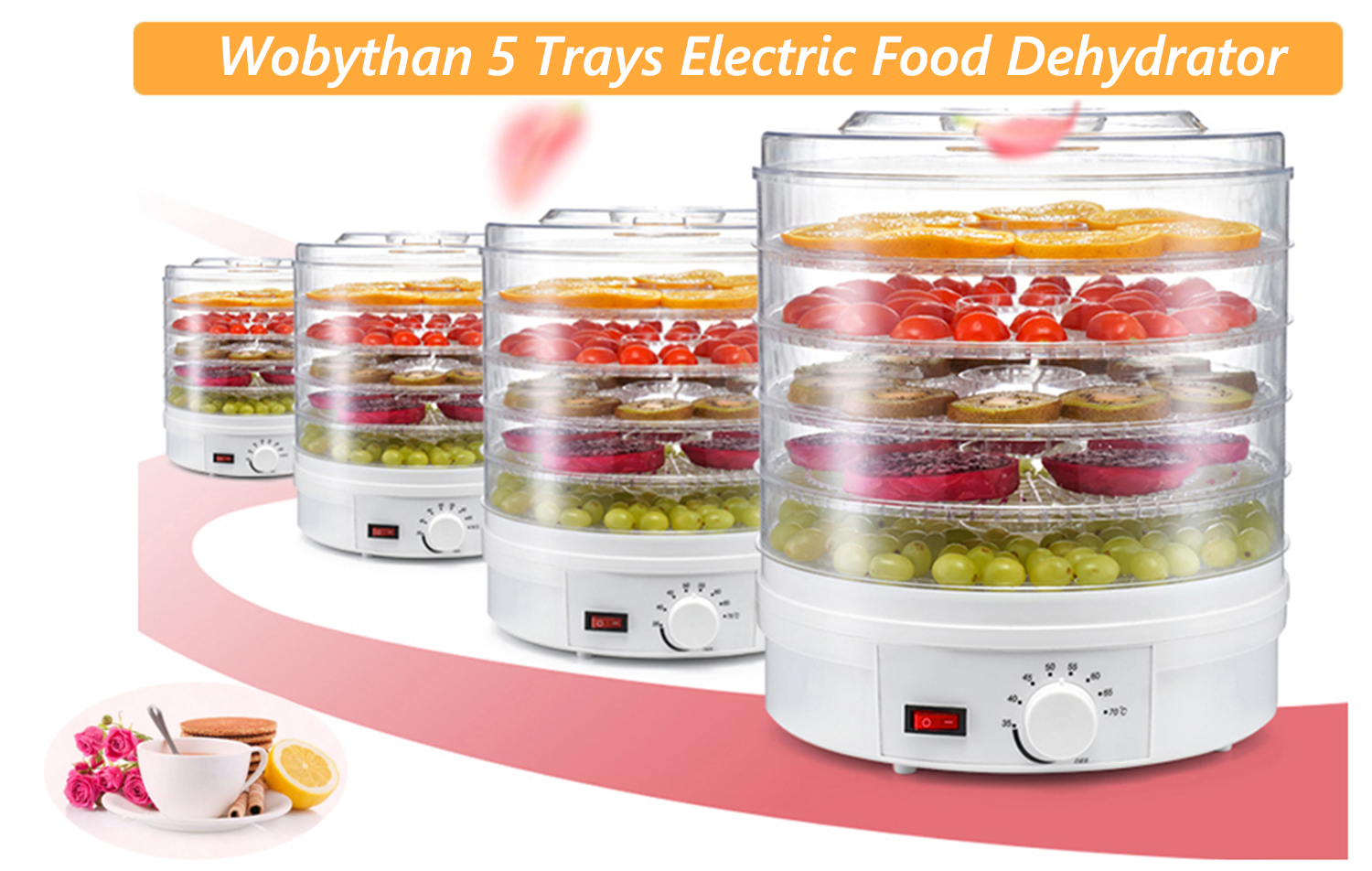 Wobythan 5 Layers Household Vegetables Fruits Drying Machine Meat