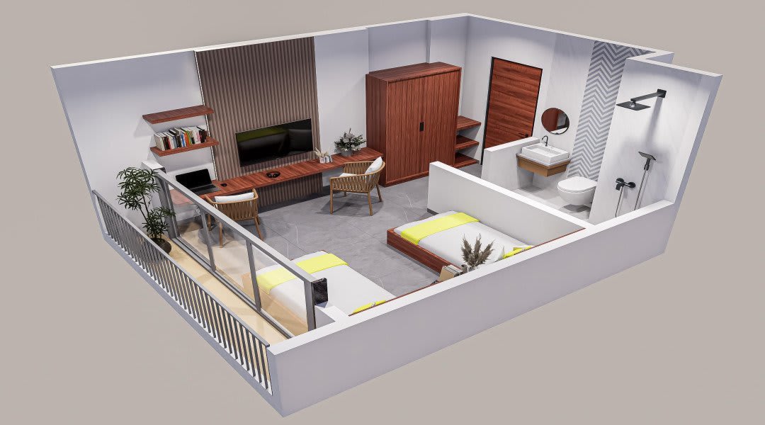 Studio Apartment for Sale in Baner, Pune — Blue Pearl 38 Daffodils