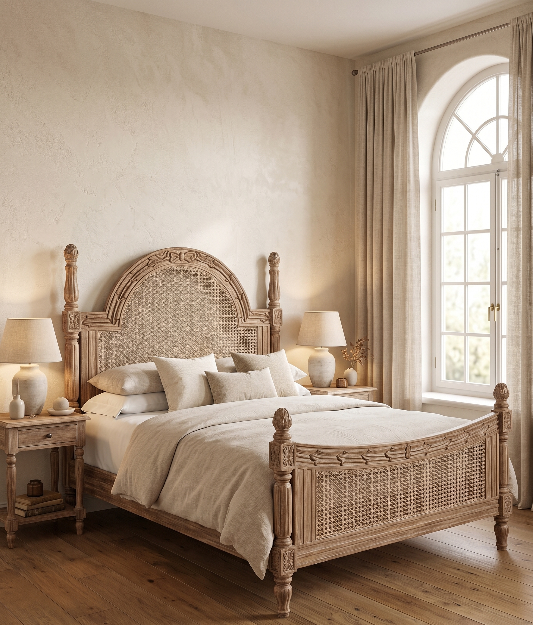 Vintage Cane Bed 