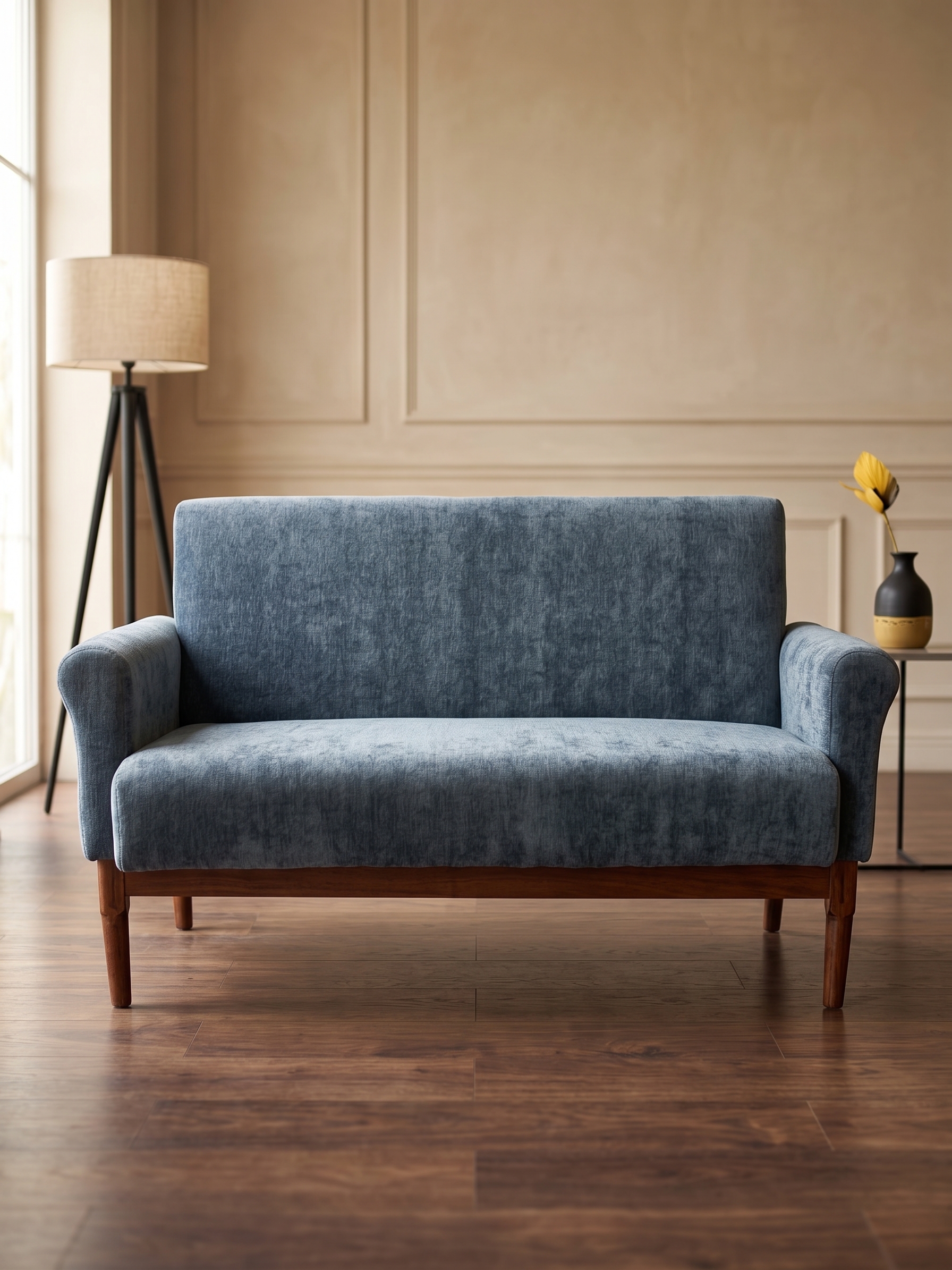 Slate Blue Upholstered Sofa thumbnail 2