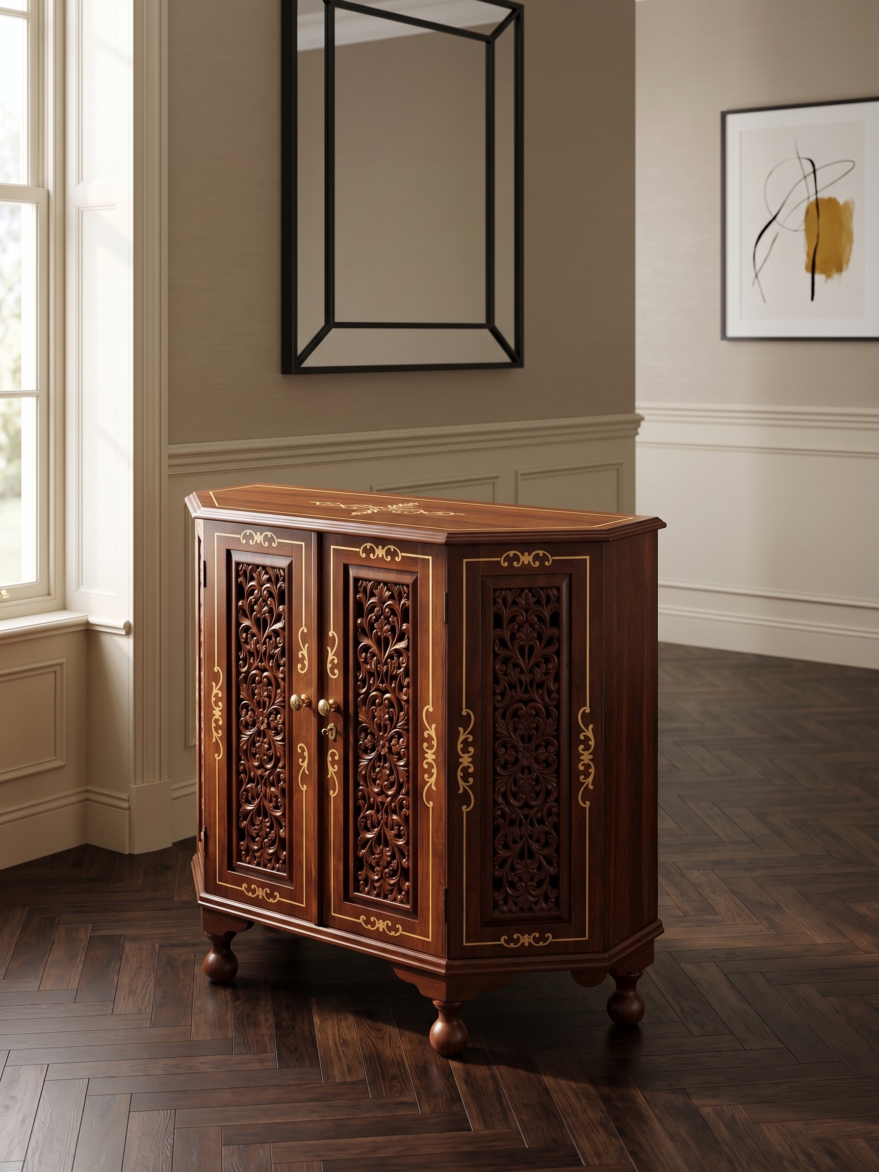 Heritage Carved Accent Cabinet
