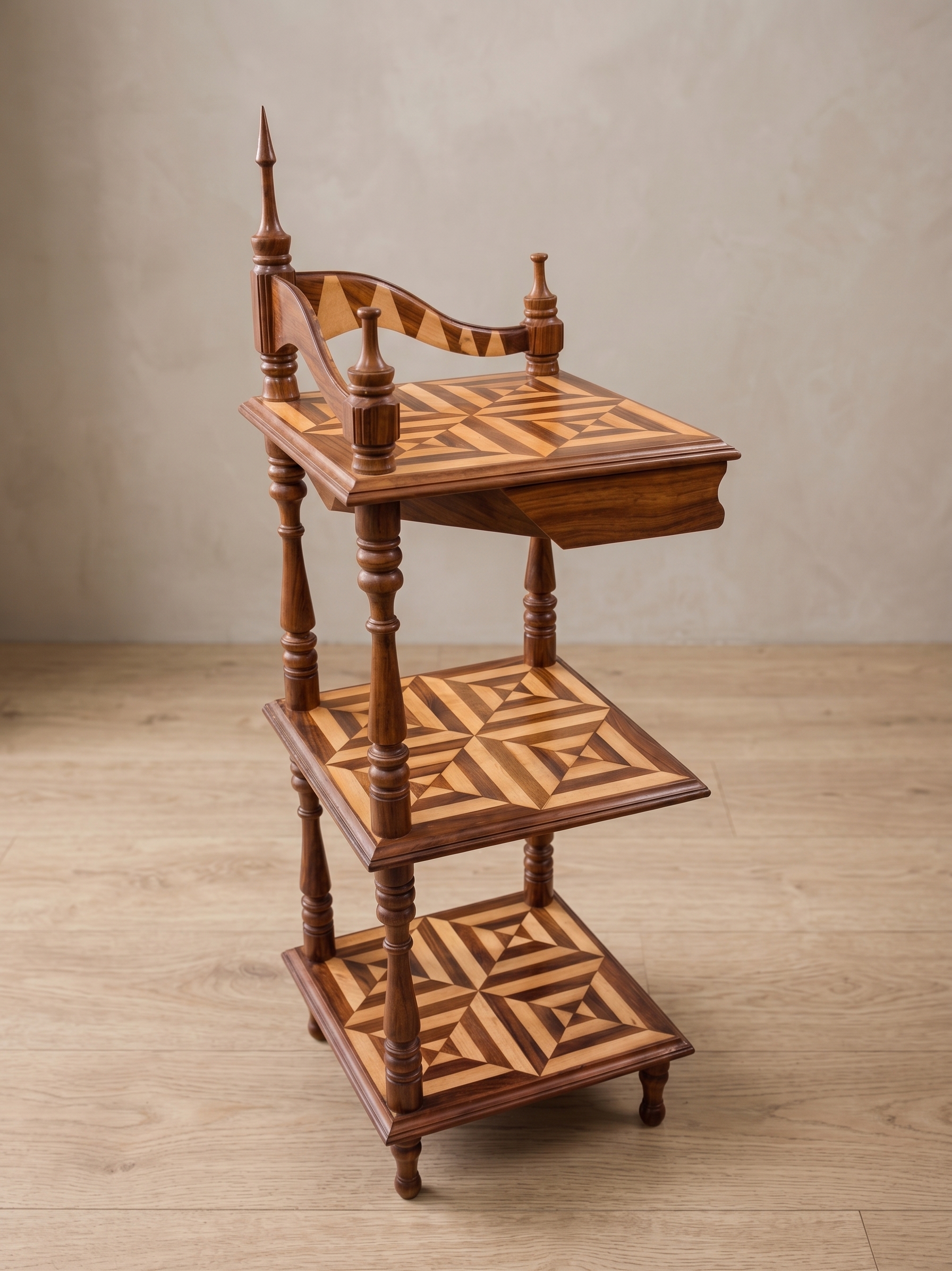 The Victoria Heritage Parquet 3-Tier Display Stand