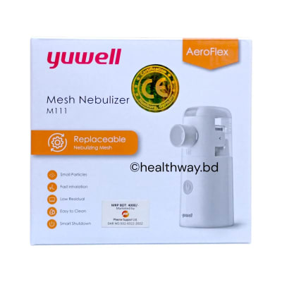 Yuwell AeroFlex Mesh Nebulizer M111 by Yuwell Bangladesh — MediportBD (হাসপাতাল মেশিন)