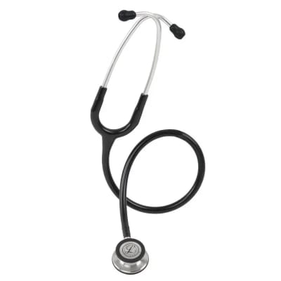 3M Littmann Classic III Stethoscope (Black/Grey) by 3M Littmann front view Bangladesh — MediportBD (ডায়াগনস্টিক যন্ত্রপাতি)