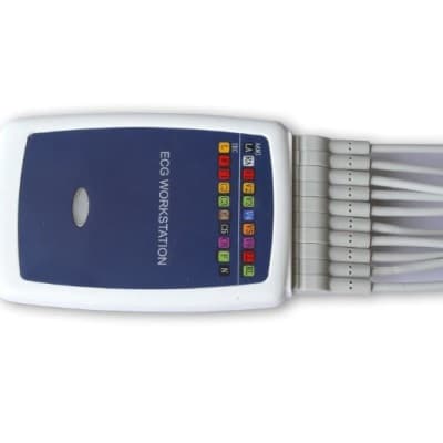 CONTEC 8000G 12 Lead ECG workstation mini size EKG machine connected with computer by Contec front view Bangladesh — MediportBD (হাসপাতাল মেশিন)