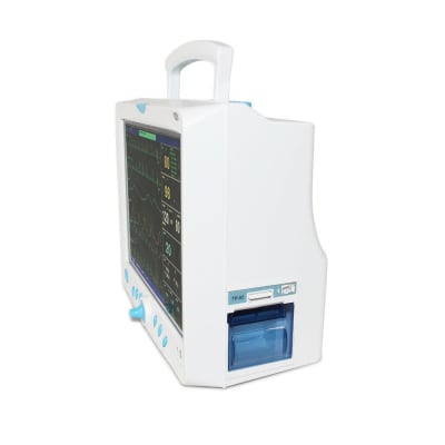 Contec CMS9000 6 Parameter 12” Patient Monitor-SPO2,PR,NIBP,RESP,TEMP,ECG w/ Printer by Contec front view Bangladesh — MediportBD (হাসপাতাল মেশিন)